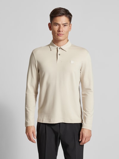 Marc O'Polo Regular fit poloshirt met biologisch katoen Beige - 4