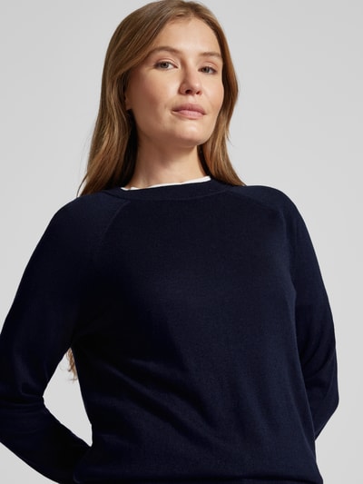 Stefanel Gebreide pullover met ronde hals Marineblauw - 3