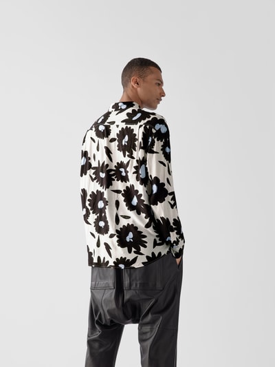 Jacquemus Freizeithemd mit floralem Allover-Muster Marineblau 5