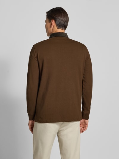 Polo Ralph Lauren Regular Fit Poloshirt mit Logo-Stitching Modell 'Rug' Dunkelbraun 5