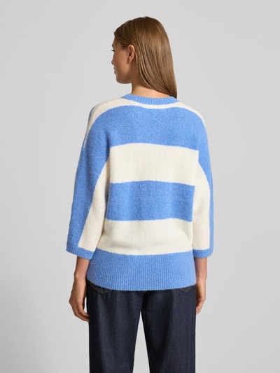 Fynch-Hatton Gebreide pullover met ronde hals Koningsblauw - 5