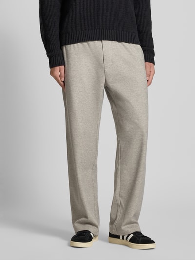 REVIEW Straight Leg Sweatpants mit Tunnelzug Ecru Melange 4