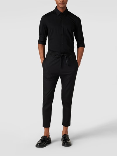 BOSS Slim fit zakelijk overhemd met stretch Zwart - 1