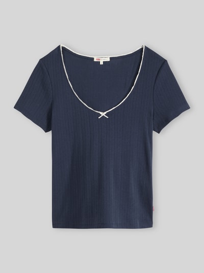 Levi's® Slim Fit T-Shirt aus reiner Baumwolle Modell 'SWEETIE' Dunkelblau 2