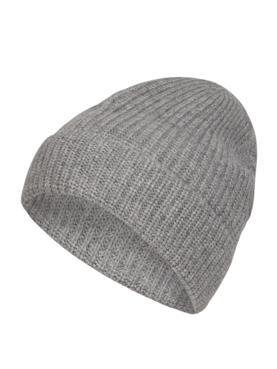 Christian Berg Woman Beanie aus Kaschmir Mittelgrau Melange 1