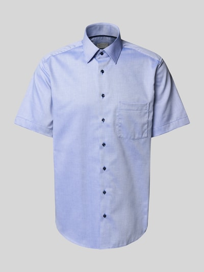 ETERNA Modern fit zakelijk overhemd met knoopsluiting Koningsblauw - 2