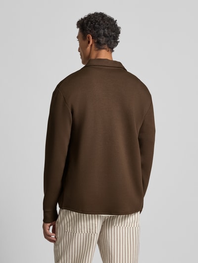 SELECTED HOMME Regular Fit Sweatjacke aus Viskose-Mix Modell 'EMANUEL' Dunkelbraun 5