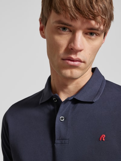 Replay Regular Fit Poloshirt mit Logo-Stitching Marine 3