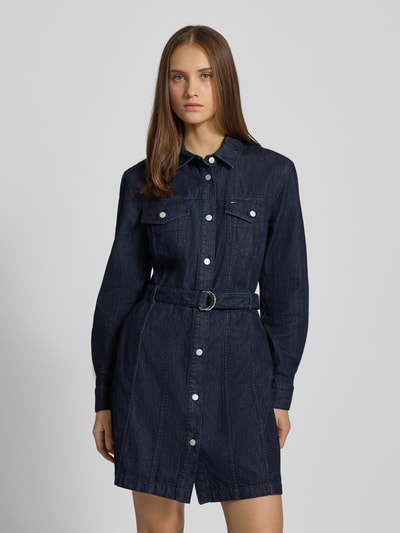 Tommy Jeans Sukienka jeansowa mini z czystej bawełny Jeansowy niebieski 4