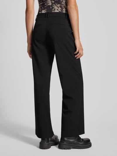 WEEKDAY Wide leg stoffen broek met achterzakken, model 'Emily' Zwart - 5