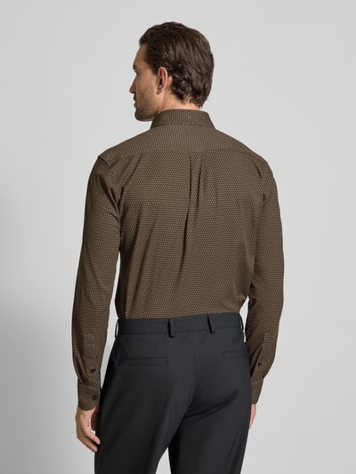 BOSS Slim fit zakelijk overhemd van katoenmix, model 'HANK' Beige - 5