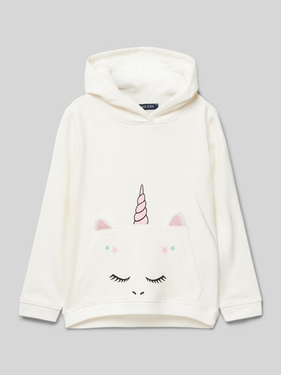 Blue Seven Loose Fit Hoodie mit Känguru-Tasche Offwhite 1