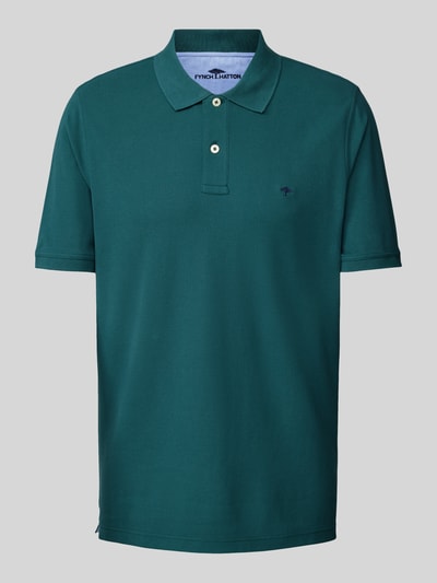 Fynch-Hatton Poloshirt mit Logo-Stitching Dunkelgruen 2