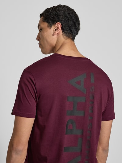 Alpha Industries T-Shirt mit Label-Print Bordeaux 3