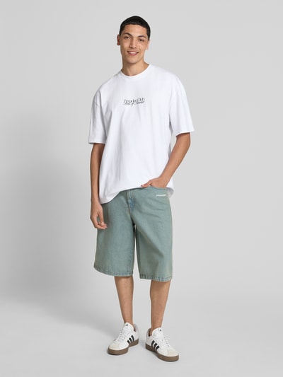 Pegador Oversized T-shirt met label- en statementprint, model 'Ramon' Wit - 1