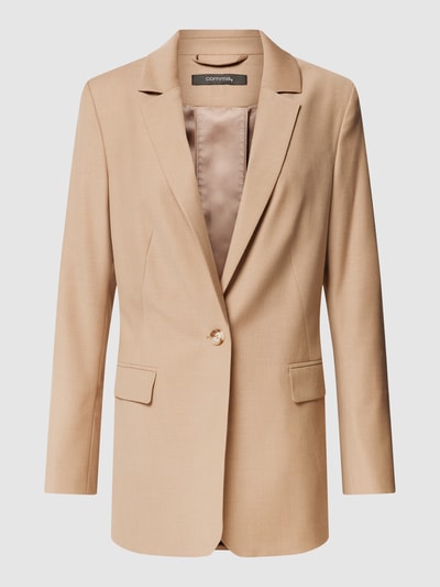 comma Blazer met gestileerde strookzakken Camel - 2