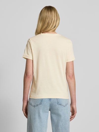 Tom Tailor T-shirt o kroju regular fit z czystej bawełny Beżowy 5