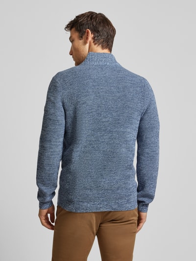 camel active Strickpullover mit gerippten Abschlüssen Rauchblau 5