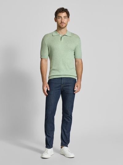 SELECTED HOMME Regular Fit Poloshirt Baumwoll-Lyocell-Mix Modell 'CHANCE' Hellgruen 1