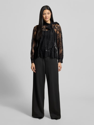 Milano Italy Blusenshirt aus Spitze Black 1