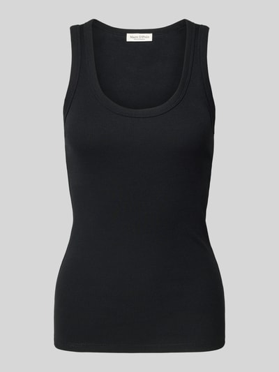 Marc O'Polo Top o kroju slim fit z mieszanki bawełny BLACK 2