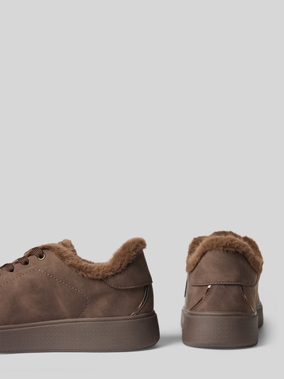 Productfoto, Sneaker met logo-detail van Blauer vs: voor dames, afgeronde pasvorm, met imitatiebont, vetersluiting, hakhoogte maat 40: 4 cm, schachthoogte maat 40: 8 cm, schachtbreedte maat 40: 10 cm