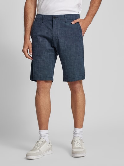 s.Oliver BLACK LABEL Regular Fit Bermudas mit Webmuster Marine 4