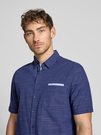 Christian Berg Men Vrijetijdsoverhemd met knoopsluiting Marineblauw - 3