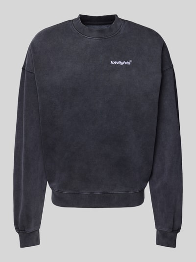 Low Lights Studios Sweatshirt mit Label-Stitching Anthrazit 2