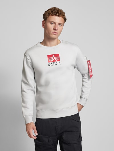 Alpha Industries Bluza z okrągłym dekoltem Jasnoszary 4