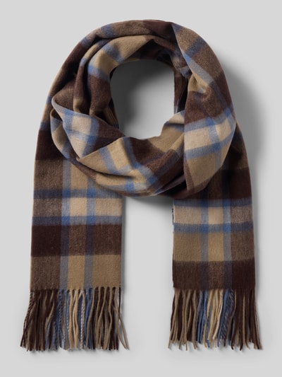 MAX&Co. Geruite sjaal met franjes Middenbruin - 1