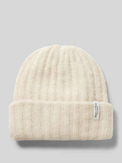 Marc O'Polo Beanie aus Alpaka-Schurwoll-Mix mit Label-Applikation Offwhite 1