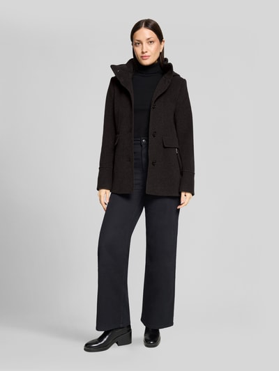 Gil Bret Regular Fit Parka aus Woll-Mix  Dunkelbraun 1
