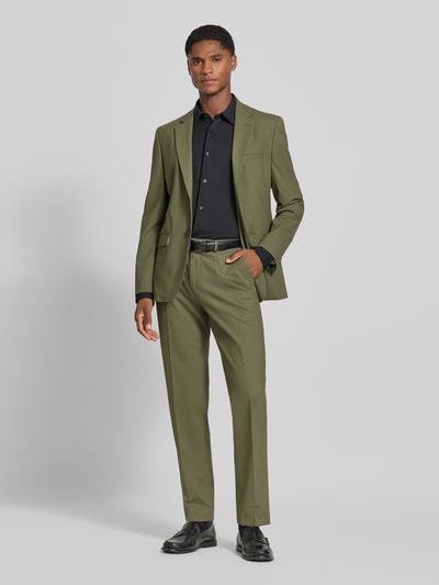 HUGO Super Slim Fit Anzughose aus Woll-Mix Modell 'Hesten253X' Oliv 1