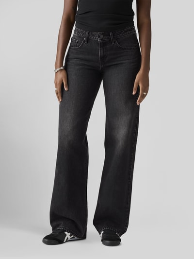 Levi's® 300 straight fit jeans van puur katoen in 5-pocket-design Zwart - 4