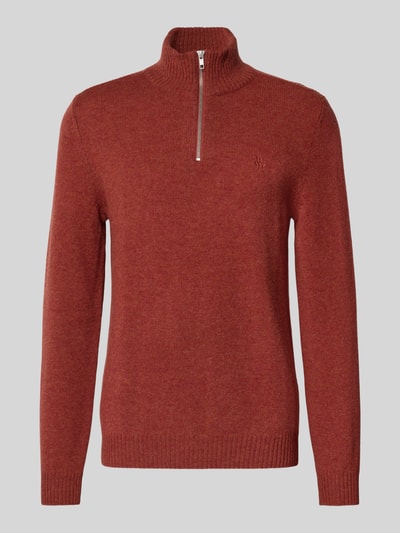 MCNEAL Strickpullover aus Lammwolle Dunkelrot Melange 2