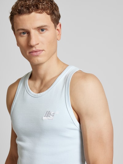 Low Lights Studios Tanktop mit Label-Stitching Hellblau 3