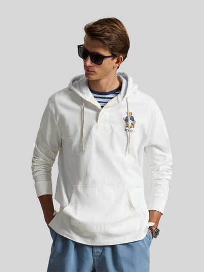 Polo Ralph Lauren Relaxed Fit Hoodie aus reiner Baumwolle mit Polo-Bear-Stitching Weiss 4