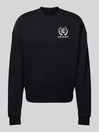 Low Lights Studios Sweatshirt mit Label-Stitching Modell 'Cesar' Black 2