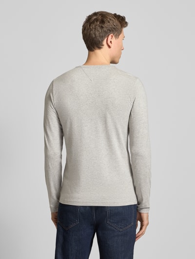 Tommy Hilfiger Slim fit T-shirt van katoenmix Lichtgrijs gemêleerd - 5
