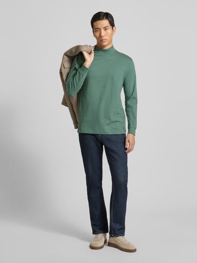 RAGMAN Shirt met lange mouwen en ribboorden Olijfgroen - 1