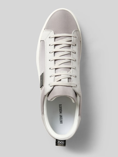Antony Morato Ledersneaker mit Label-Patch Hellgrau 3