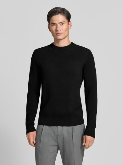 MCNEAL Regular Fit Strickpullover aus Baumwoll-Mix Black 4