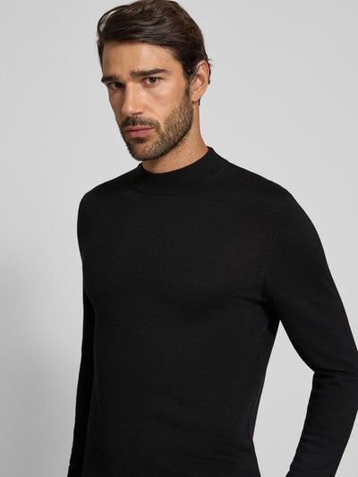 Drykorn Strickpullover aus Merinowolle Modell 'ARWON' Black 3