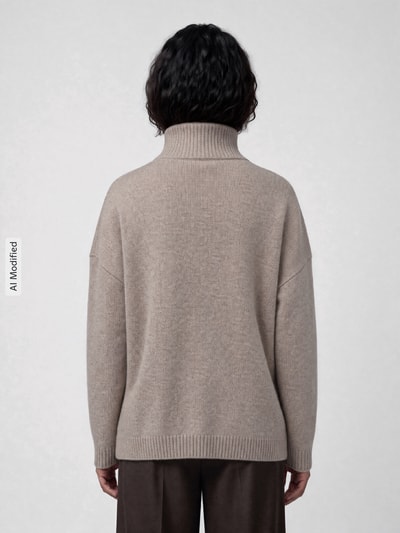Weekend Max Mara Loose Fit Pullover aus reiner Wolle Modell 'BORGIA' Beige 5