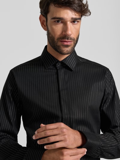 ETERNA Koszula biznesowa o kroju slim fit z kołnierzykiem typu kent Czarny 3