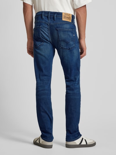 Replay Slim fit jeans in 5-pocketmodel, model 'ANBASS' Jeansblauw - 5