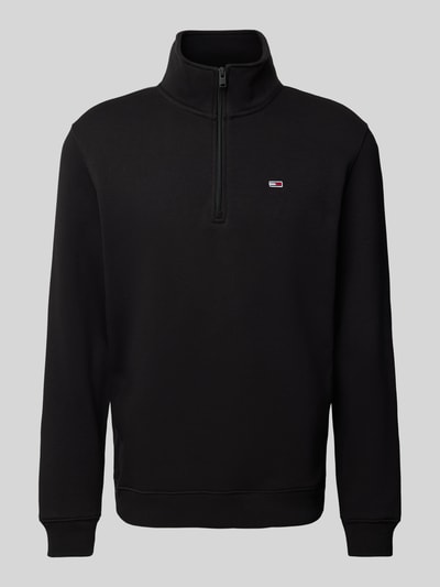 Tommy Jeans Regular Fit Sweatshirt mit Troyer-Kragen Black 2