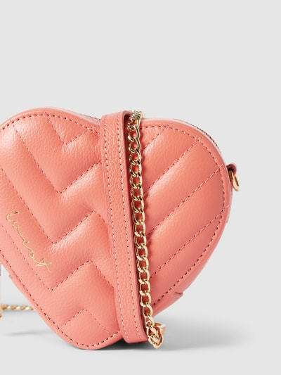 Weat Schoudertas met labeldetail, model 'Mini Heart Bag Peach' Abrikoos - 3