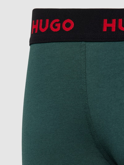 HUGO CLASSIFICATION Trunks mit elastischem Label-Bund im 3er-Pack Petrol 2